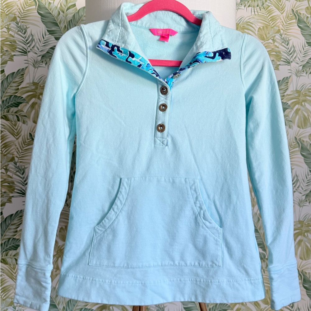 Women’s Lilly Pulitzer Landley Popover in Whisper Blue